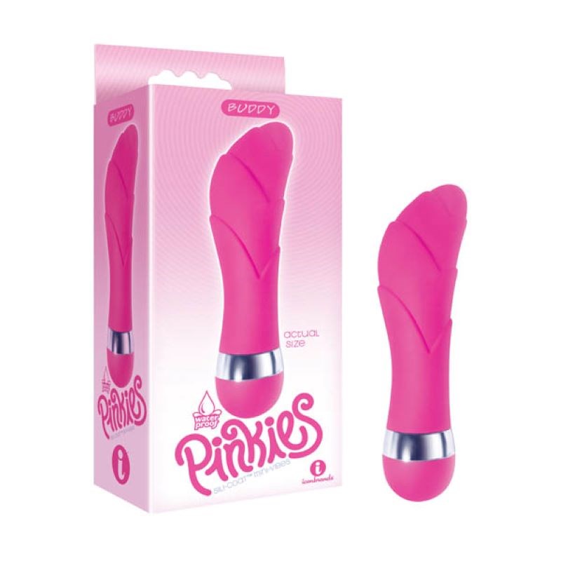 Icon Brands The 9s Pinkies Buddy Mini Vibrator with Dolphin Design - - G-Spot Vibrators