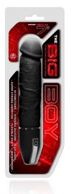 NANMA Corporation The Big Boy 7 Black Silicone Vibrator with 10 Rhythms - - Realistic Dildos