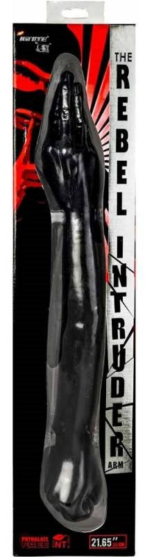 SI Novelties The Rebel Intruder Black Dual Ended Fisting Dildo - - Non-Realistic Dildos
