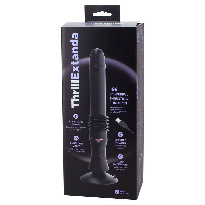 Seven Creations Explore Ecstasy Thrill Extenda Dual Pleasure Thrusting Vibrator - - G-Spot Vibrators