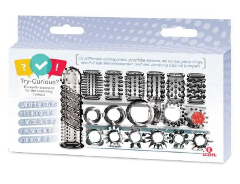 Try Curious 15 Piece Starter Kit Couples CRing Pick - - Sex Kits