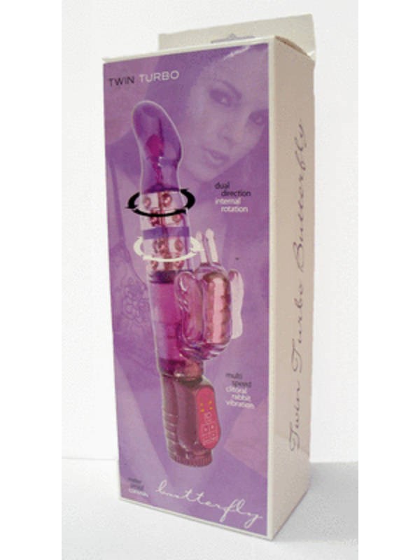 Seven Creations Twin Turbo Butterfly Vibrator Dual Stimulation Sex Toy - - Rabbit Vibrators
