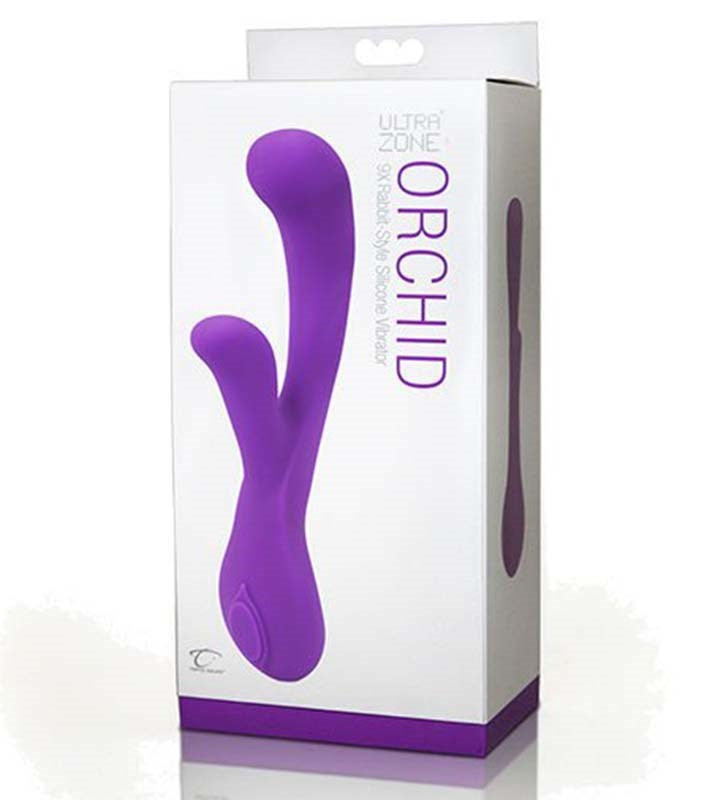 Topco UltraZone Orchid 9x Rabbit Style Vibe USB Rechargeable Vibrator - - Rabbit Vibrators