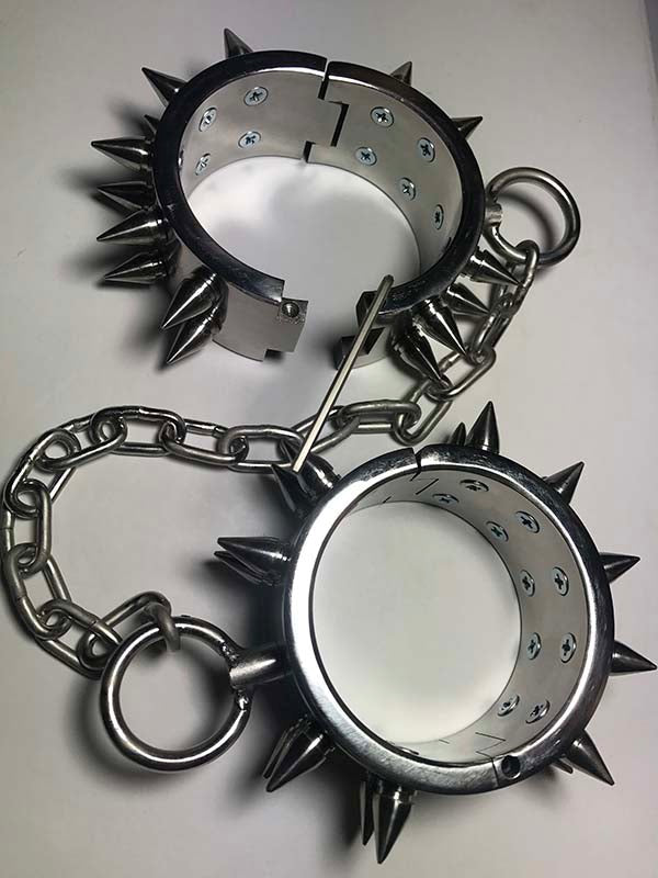 Unisex Spiked Leg Irons Cock Ring Shop - - Cuffs And Restraints
