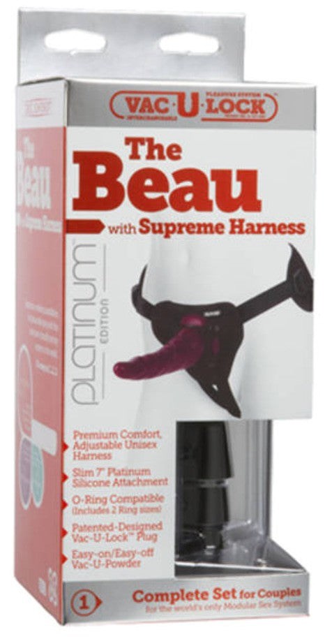 Doc Johnson Vac U Lock Platinum Edition The Beau with Supreme Harness - - Strap On Sextoys