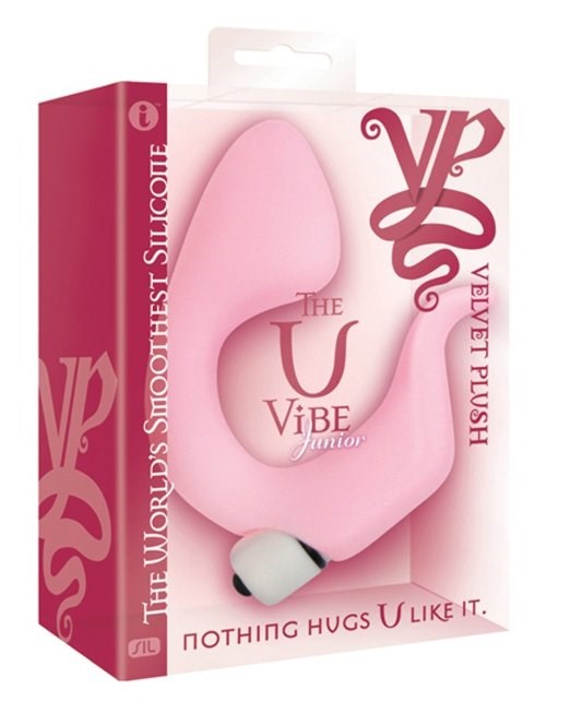 Icon Brands Velvet Plush U Vibe Junior Pink G Spot Vibrator with 10 Modes - - Waterproof Vibrators