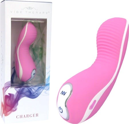 Vibe Therapy Charger White USB Rechargeable Vibrator with Seven Modes - - Personal Massagers