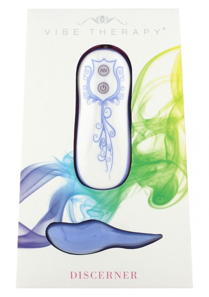 Vibe Therapy Discerner Blue 7.5 Inch G Spot Vibrator with 7 Vibration Modes - - Bullet Vibrators