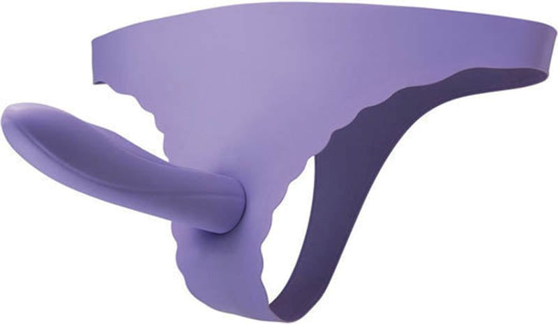 Vibe Therapy Gratify L/XL Lavender Adjustable Strap On with Vibration - - Strap On Sextoys