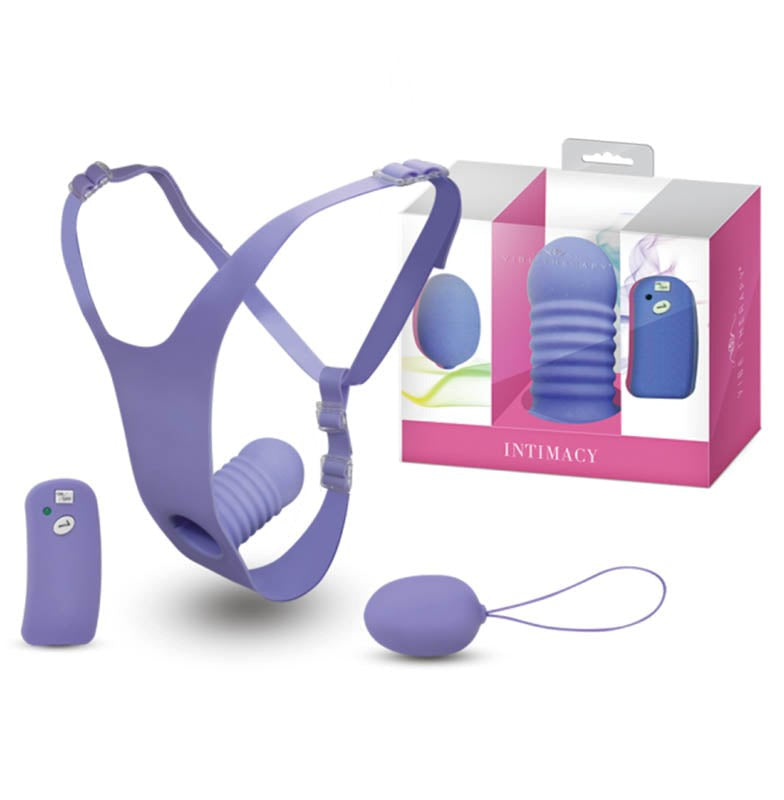 Vibe Therapy Intimacy Remote Control Wearable Vibrator - - Strap On Sextoys