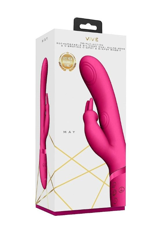 Shots Toys Vive MAY Dual Pulse Wave Rabbit Vibrator with Dual Motors - - Rabbit Vibrators