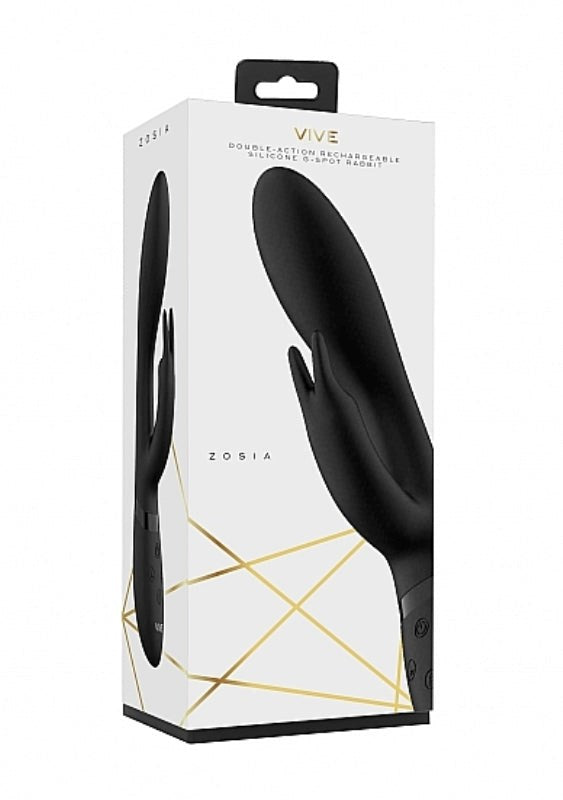 Shots Toys Vive Zosia Black Dual Motor Rabbit Vibrator - - Rabbit Vibrators