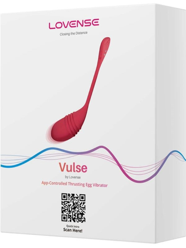 Lovense Vulse App Controlled Thrusting Love Egg Vibrator Dual Action - - Remote Control Vibrators