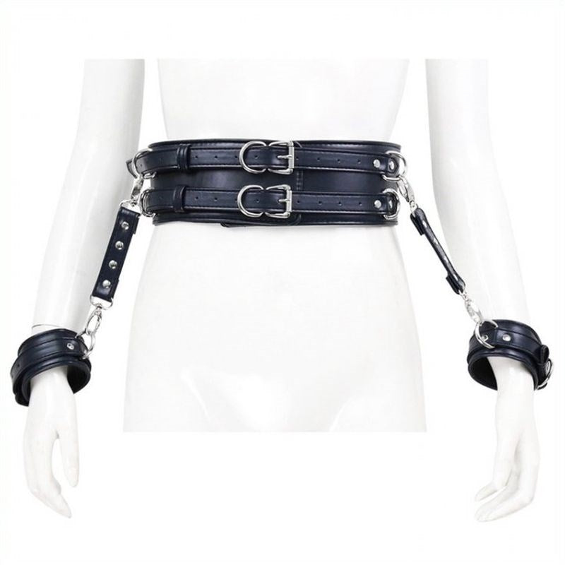 Waist Harness and Handcuffs Body Safe CRings - - Cuffs And Restraints