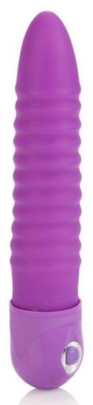 California Exotics Waterproof Power Stud Ribbed Purple Ribbed Vibrator - - Realistic Dildos