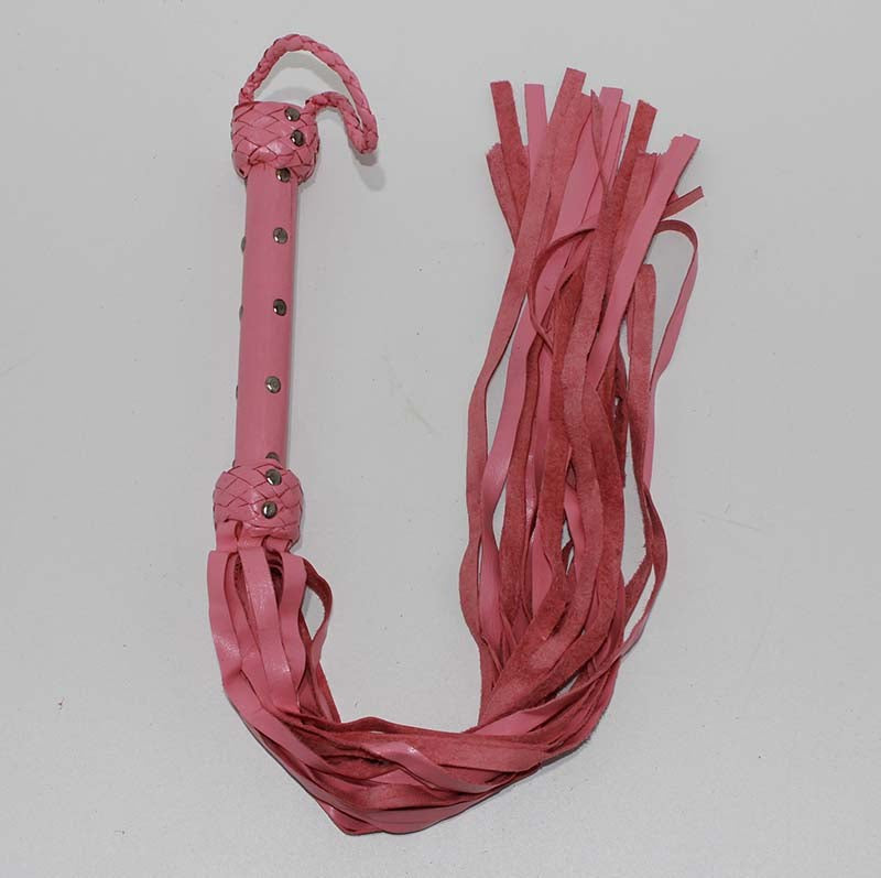 Whiplash Leather Flogger with Handle Your Harder Sex Gear - - Whips And Crops