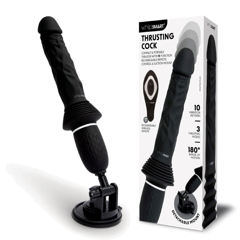 Xgen Products Whip Smart Thrusting Cock with 3 Thrusting Modes and 10 Vibrations - - Realistic Dildos