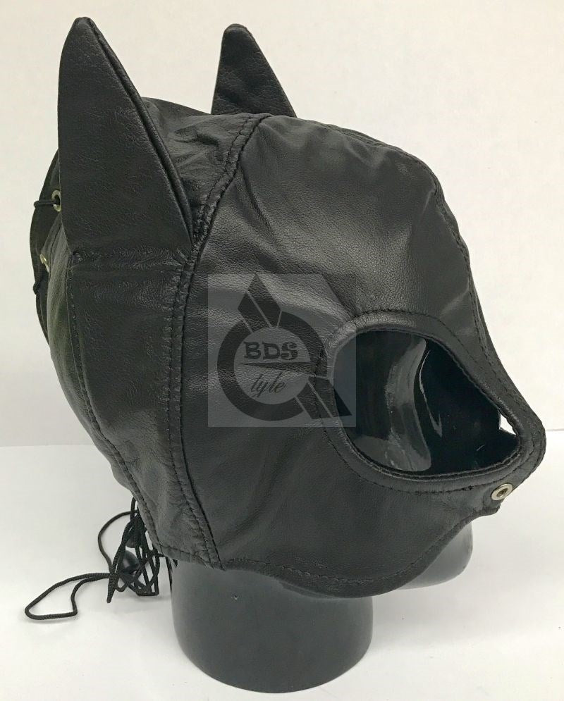 Wicked Wench Feline PVC Hood Cock Fit Delights - - Bondage Hoods