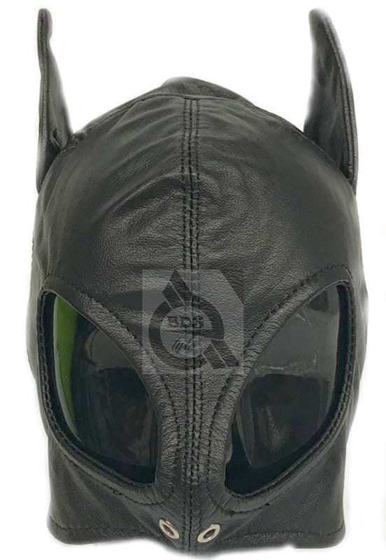 Wicked Wench Leather Feline Hood The CBT Store - - Bondage Hoods