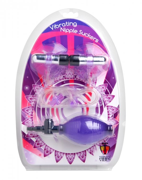 XR Brands XR Vibrating Nipple Suckers with Dual Suction and Vibration - - Breast and Nipple Toys
