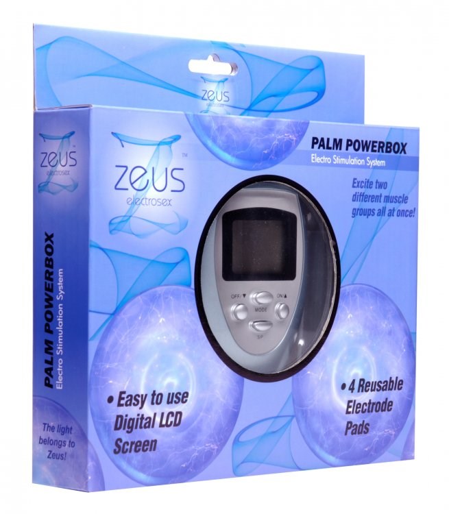 XR Brands Zeus Electrosex Palm 6 Mode Powerbox Electronic Stimulation - - Electro Sex