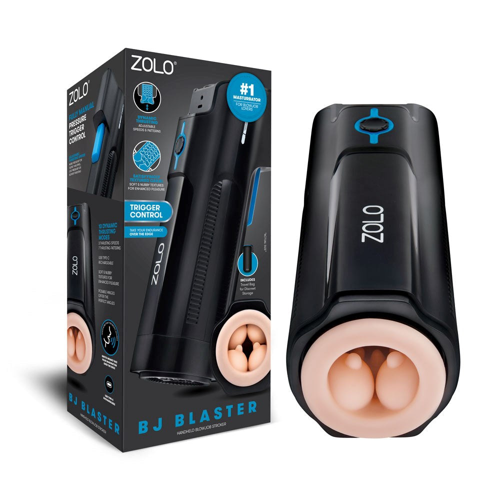 Zolo Pleasure Blaster - Powerful Vibrating & Thrusting Male Toy - - Realistic Butts And Vaginas