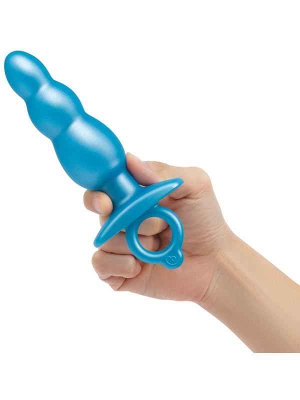 B Vibe Bounce Beaded Silicone Anal Stimulator with Graduated Beads - - Butt Plugs