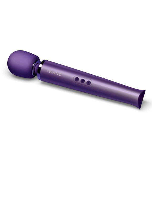 Le Wand Rechargeable Vibrating Massager Customizable Bliss Purple Wand - - Body Wands