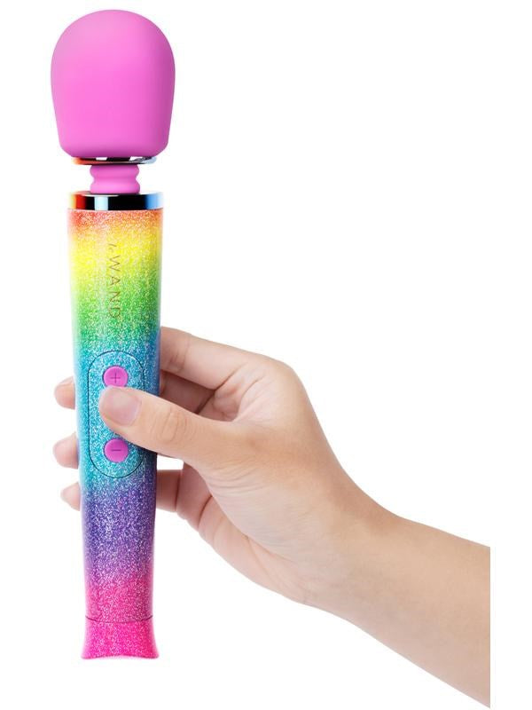 Le Wand Rainbow Ombre Vibrating Body Wand Massager with Flexible Neck - - Body Wands