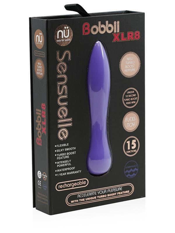 Nu Sensuelle Bobbii XLR8 Compact Bullet Vibrator with Turbo Boost Technology - - Bullet Vibrators