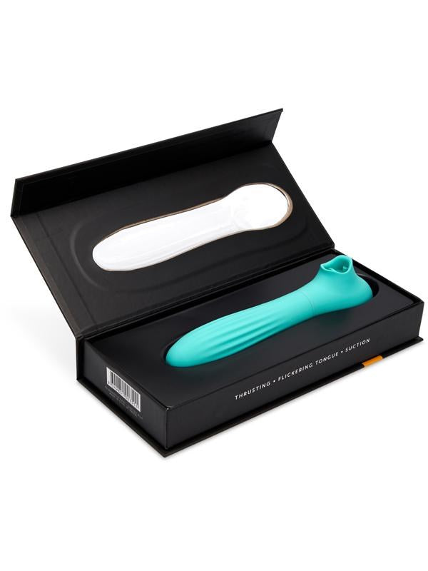 Nu Sensuelle Triple Action Daisy Clitoral Vibrator with Suction and Thrusting - - G-Spot Vibrators