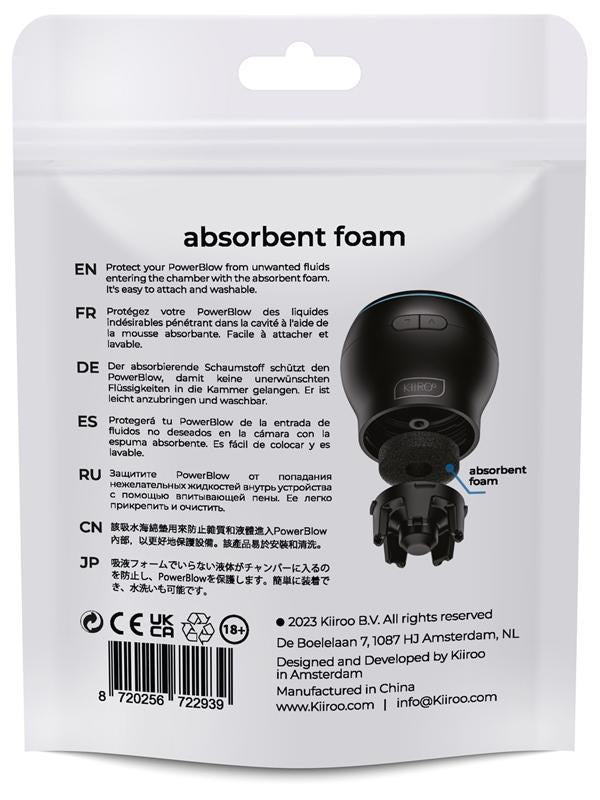 Kiiroo PowerBlow Comfort Enhancers Absorbent Foam Inserts 5 Pack - - Masturbators and Strokers