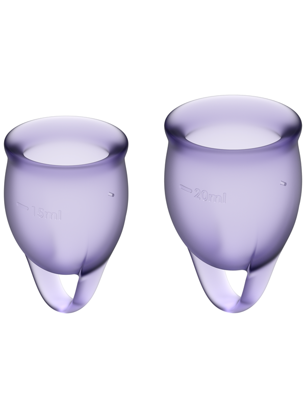 Satisfyer Feel Confident Silicone Menstrual Cup Medical Grade Protection - - Menstrual Cups