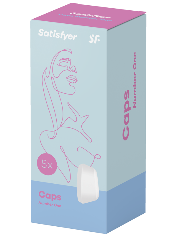 Satisfyer Number One Climax Vibrator Attachment Tips Premium Silicone Set - - Vibrator Accessories