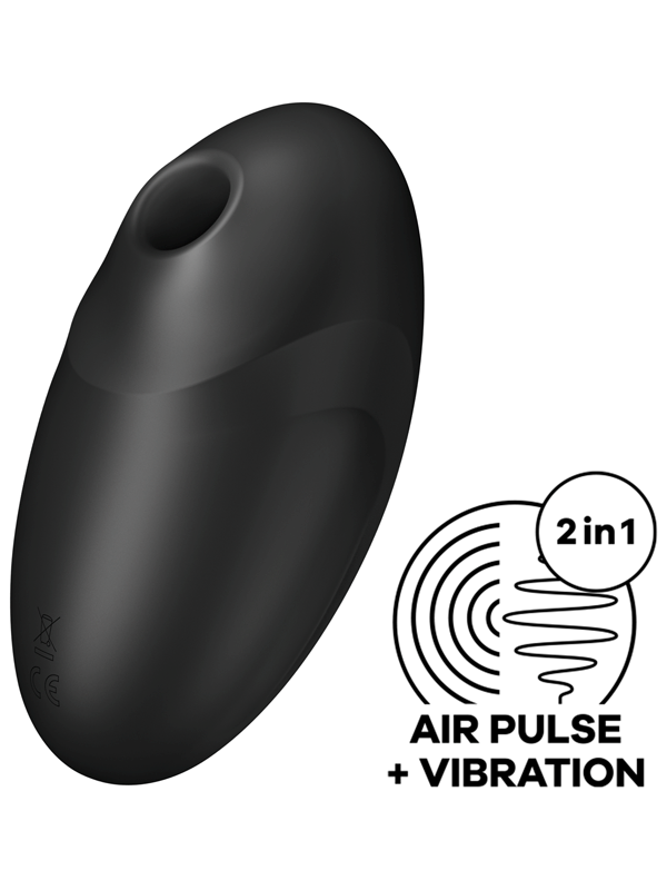 Satisfyer Vulva Lover 3 Black Air Pulse Clitoral Vibrator with Dual Motors - - Clit Ticklers and Pulsators