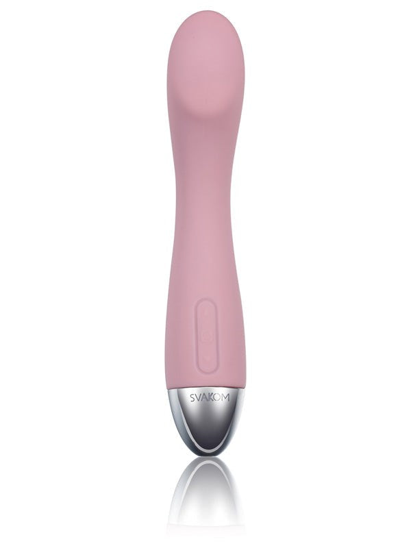 Svakom Amy Multi Functions Silicone G Spot Vibrator with Curved Design - - G-Spot Vibrators