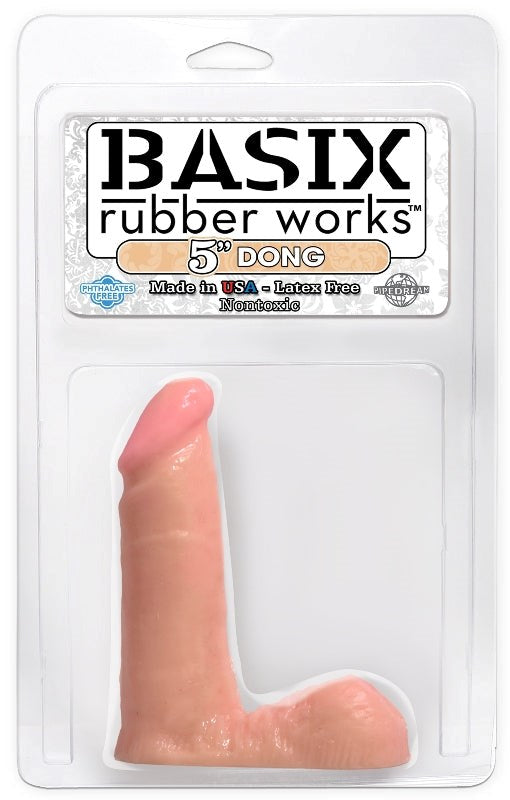 Pipedream Products Basix 5 inch Realistic Dildo Flesh with Suction - - Realistic Dildos