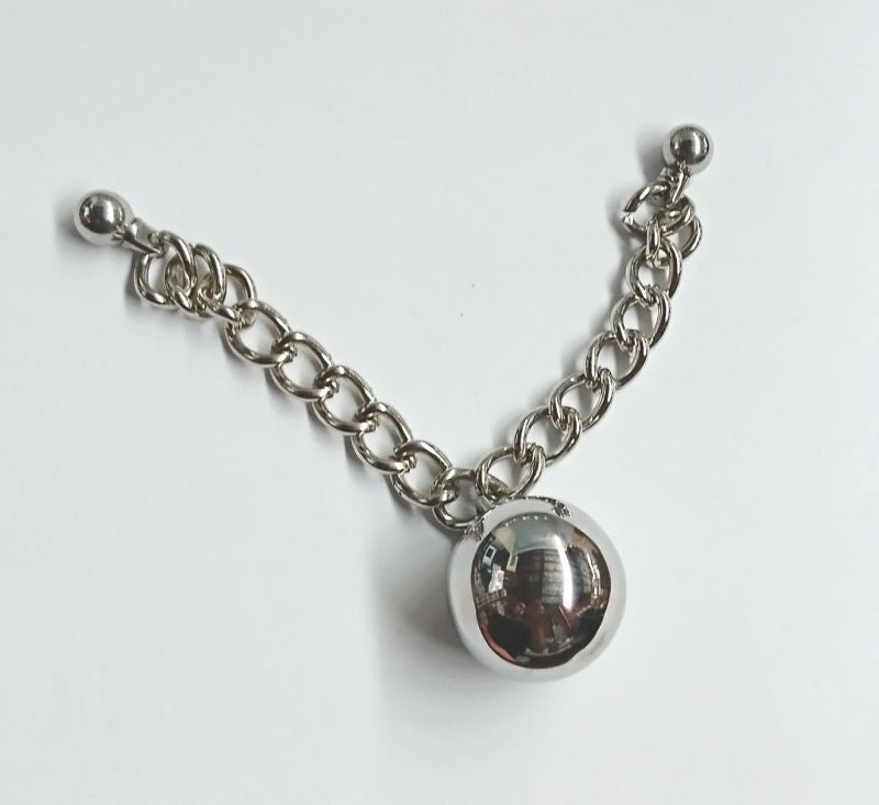 Hells Couture Bens Erotic Ball with Two Chains Weighted Kegel Exerciser - - Love Eggs and Kegel Exercisers