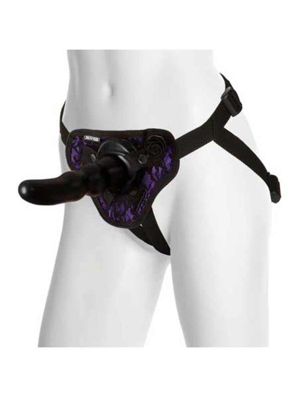 Doc Johnson Black Rose Harness Your Desire Strap-On Set - - Strap On Sextoys