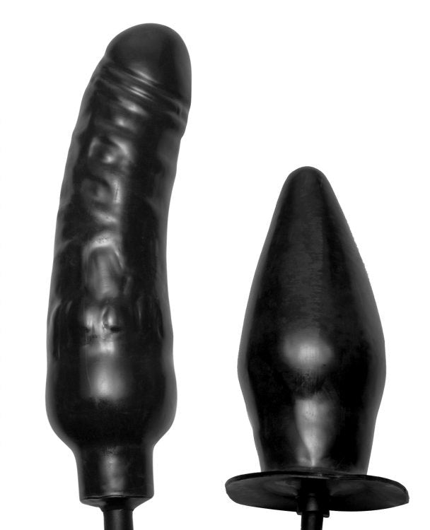 XR Brands Customizable Dual Penetration The Deuce Inflatable Duo Anal Dildo - - Inflatable Dildos and Vibrators