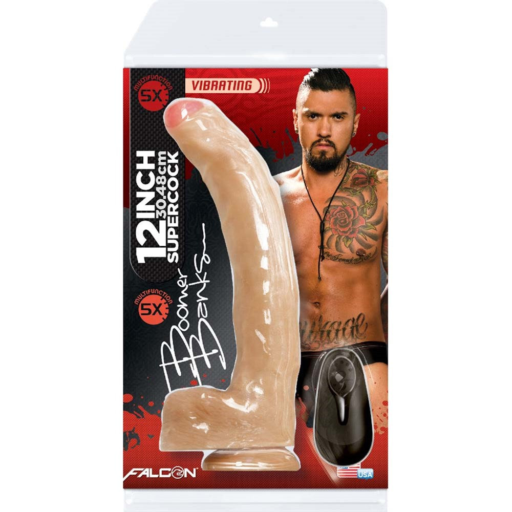 Falcon Toys Falcon Super Cock Boomer Banks Vibrating Dildo with Suction Cup - - Realistic Dildos
