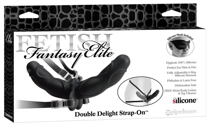Pipedream Products Fetish Fantasy Elite Double Delight Strap on Dildo - - Strap On Sextoys