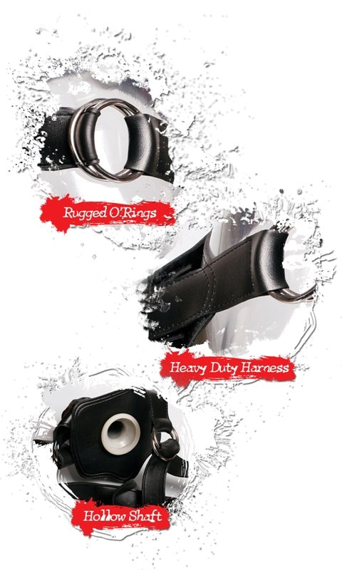 Pipedream Products Fetish Fantasy Extreme Hollow 10 Inch Strap On Dildo Flesh - - Strap On Sextoys