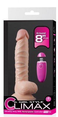 NANMA Corporation G Girl Style 8 Climax Vibrating Dong with Suction Base - - Realistic Dildos