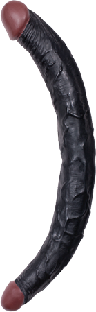 NANMA Corporation Hoodlum 11 Inch Double Ender Dong Black Flexible Dildo - - Realistic Dildos