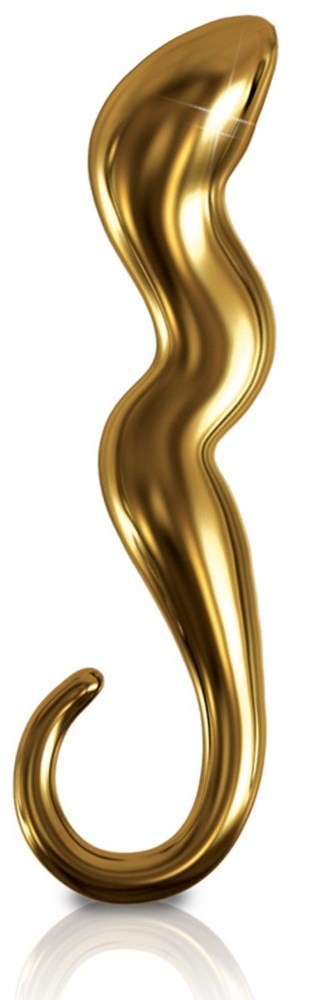 Pipedream Products Icicles Gold Edition G01 Glass Prostate Massager - - Glass Sex Toys