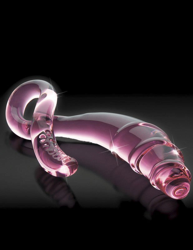 Pipedream Icicles No 30 Hand Blown Glass Dildo with Dual G Spot Clitoral Stimulation - - Glass Sex Toys