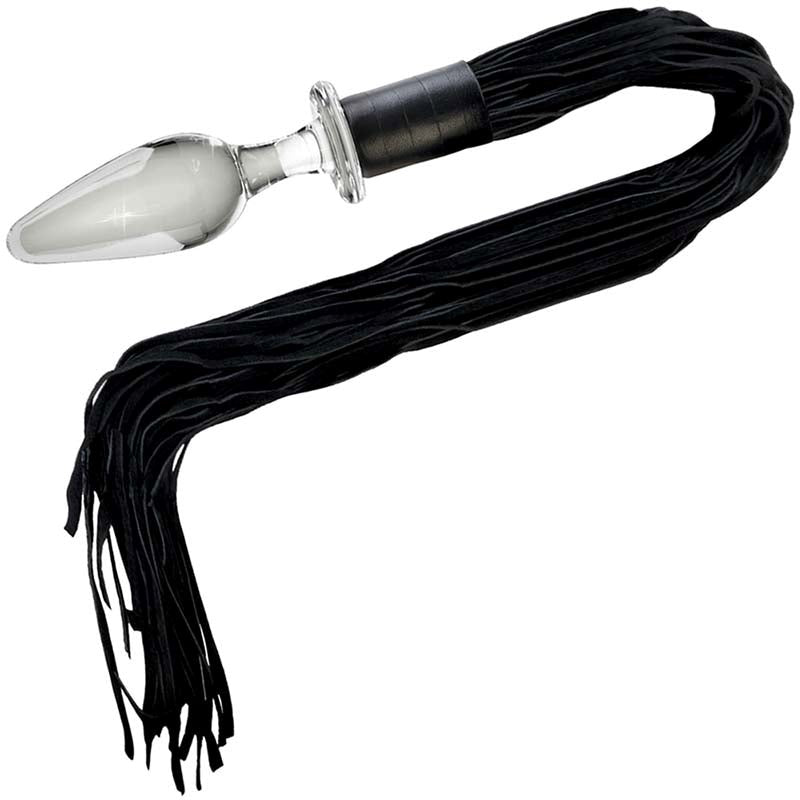 Pipedream Icicles No 49 Glass Butt Plug and Flogger Dual Function Design - - Glass Sex Toys