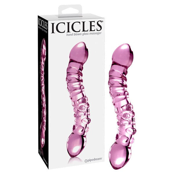 Pipedream Products Icicles No 55 Double Ender Glass Dildo Premium Glass - - Glass Sex Toys