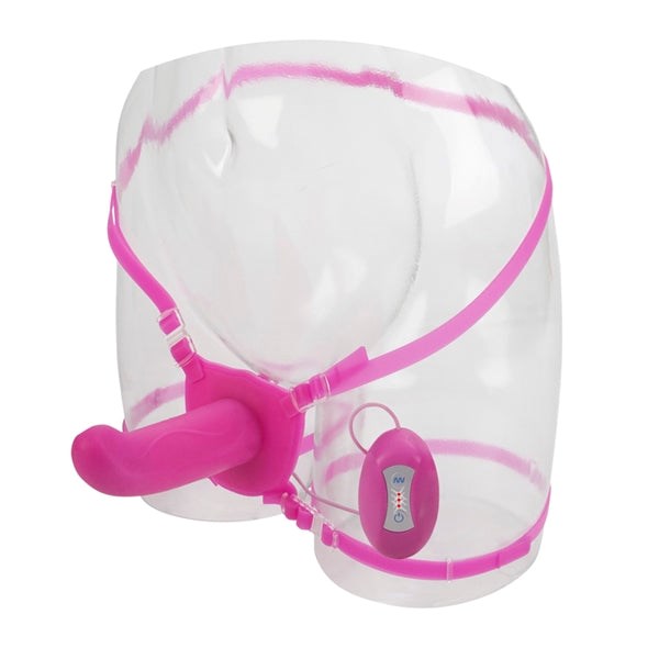 California Exotics Love Rider Dual Vibrating Strap On Pink Dual Motor - - Strap On Sextoys